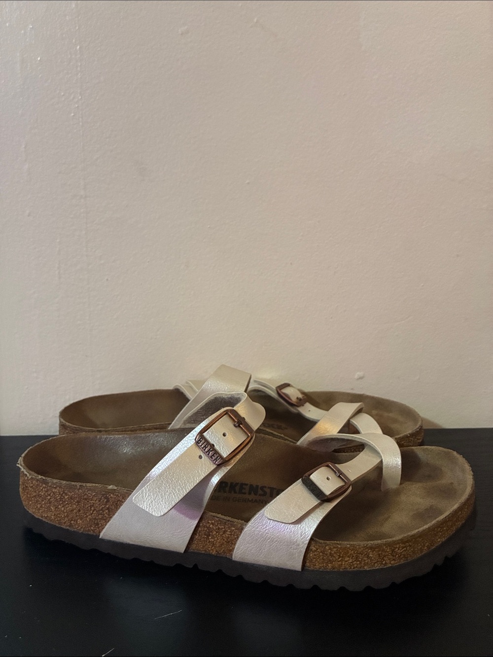 Birkenstock Mayari sandals in Graceful Pearl White womens size EU40 L9 M7